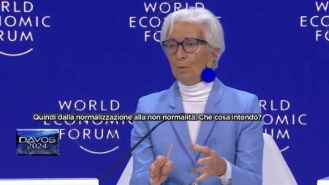Lagarde chiude Davos: la nuova "non normalità" dell'economia