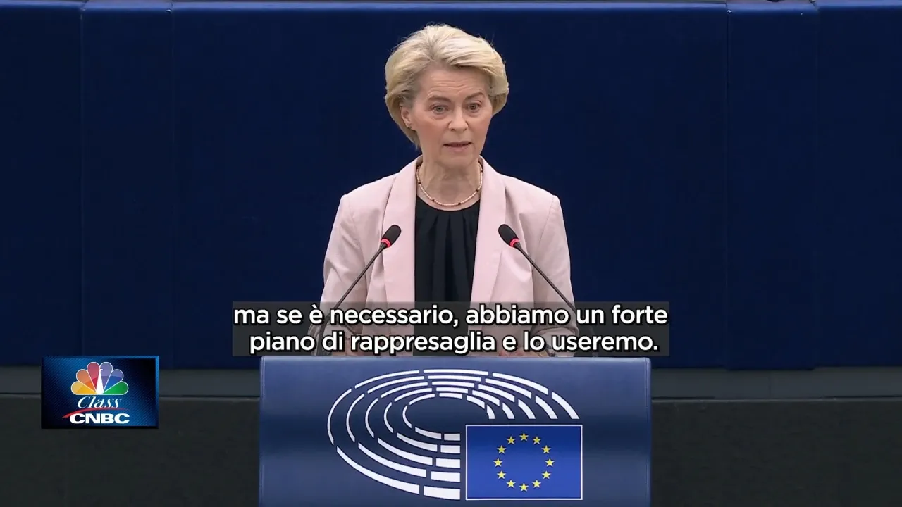 Dazi Usa, von der Leyen: “Vogliamo una soluzione negoziata, ma siamo pronti alla rappresaglia”