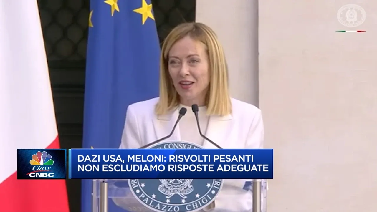 Dazi Usa, Meloni: “Scongiurare guerra commerciale, ma non escludiamo risposte adeguate”