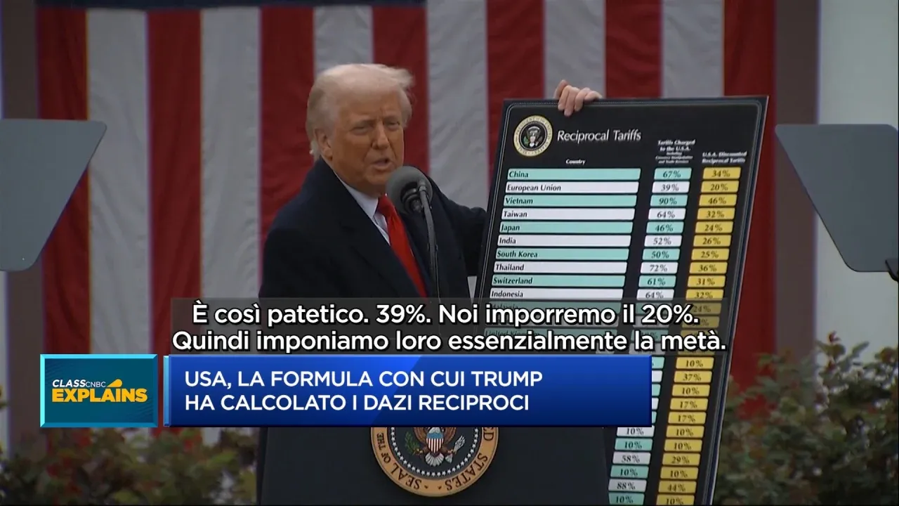 Usa, cosa non torna nella formula con cui Trump ha calcolato i nuovi dazi reciproci