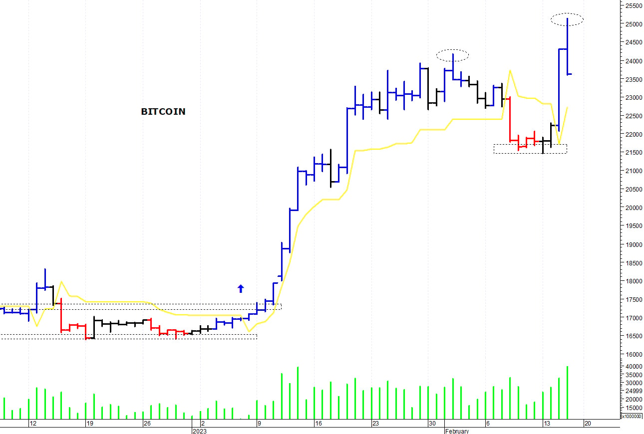 Bitcoin ($): picco di breve termine a quota 25.250$