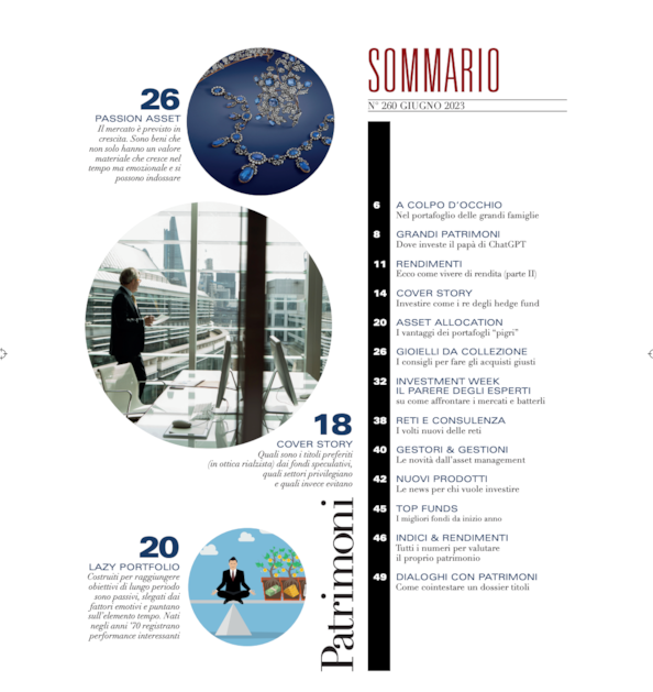 Il nuovo numero di Patrimoni in edicola Il nuovo numero di Patrimoni in edicola 