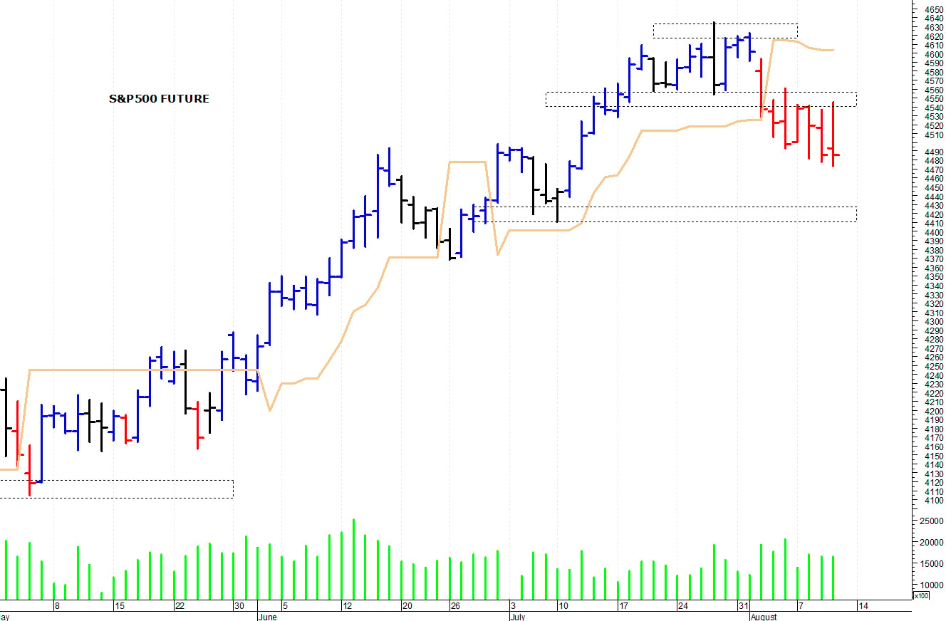 S&P500 future: una brusca correzione intraday