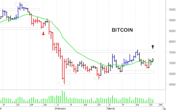Bitcoin ($): andamento contrastato