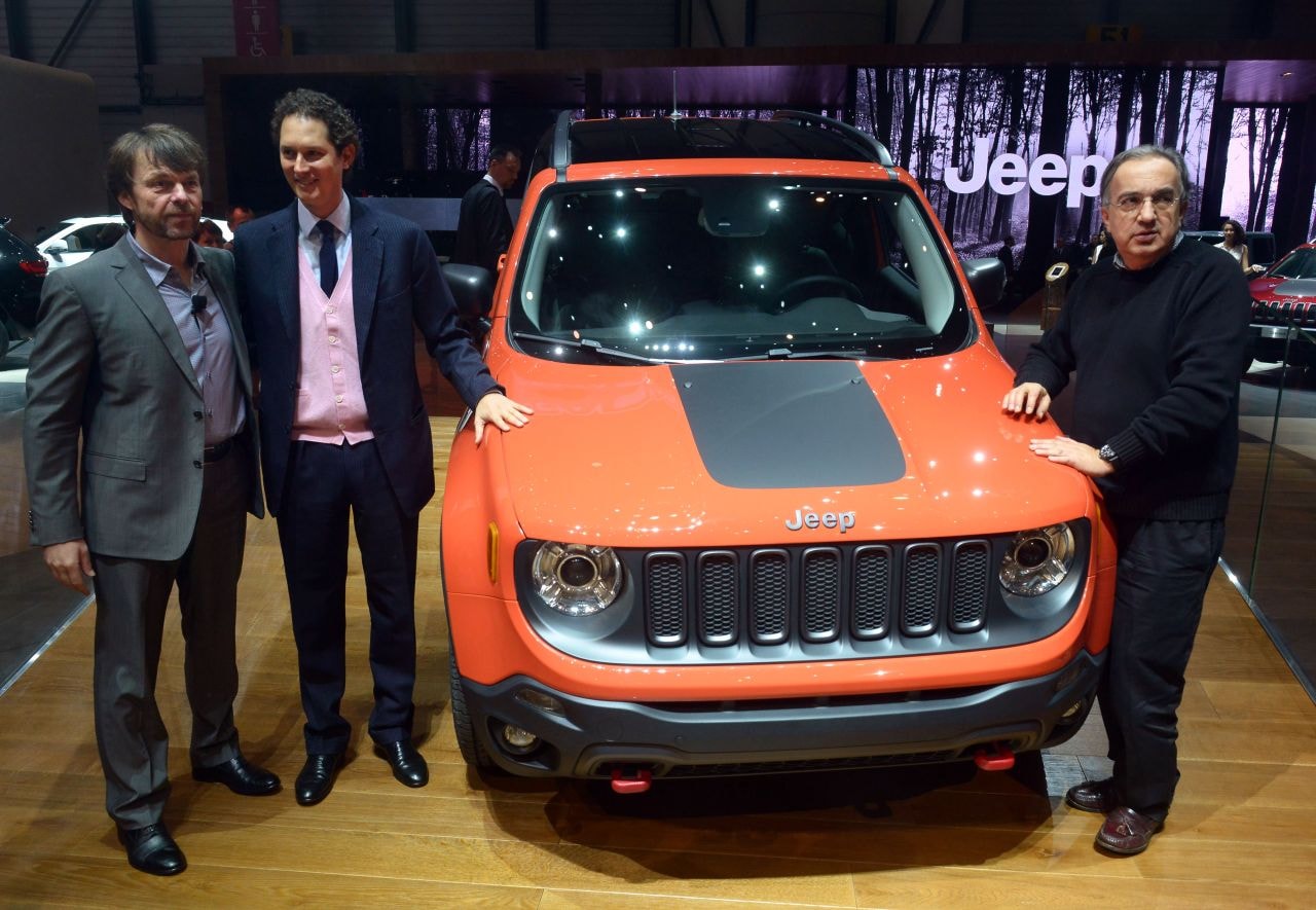 Mike Manley, John Elkann e Sergio Marchionne
