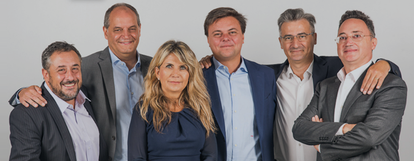 Il team di Digital Magics. Da sinistra Edmondo Sparano, Alessandro Malacart, cfo, Layla Pavone, chief innovation&marketing, Marco Gay e Gabriele Ronchini, co-ceo, e Alberto Fioravanti, presidente e cto
