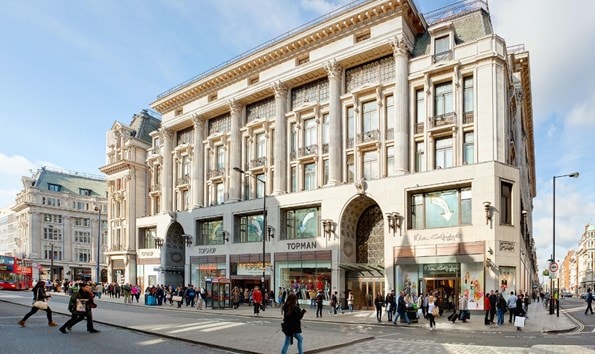 Il flagship di Topshop in Oxford Street a Londra