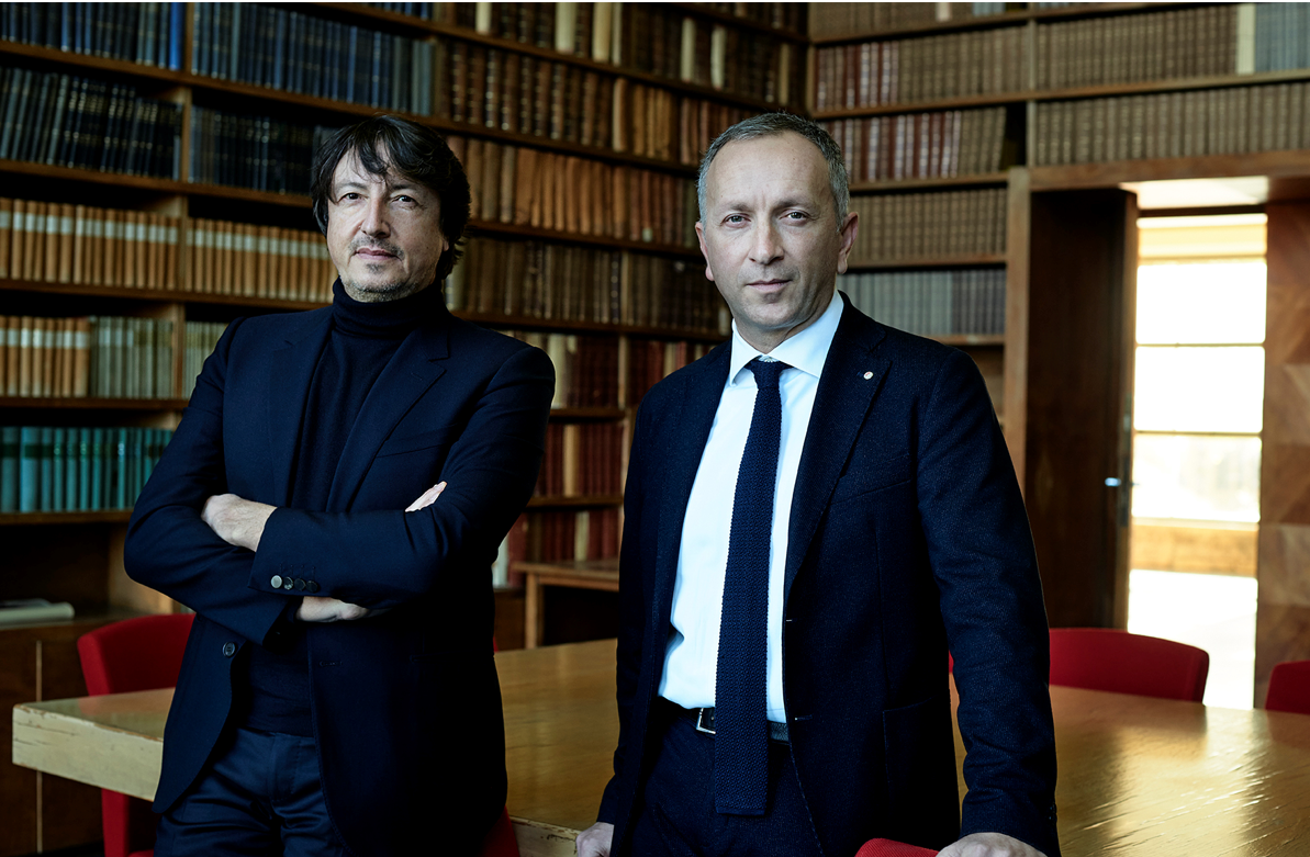 Gianvito Rossi e il professore Augusto Bianchini (courtesy, Gianvito Rossi)