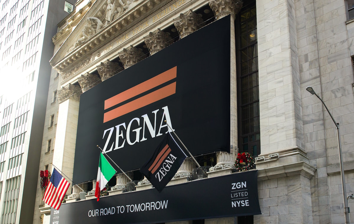 NY stock exchange on Zegna's debut on its stock list