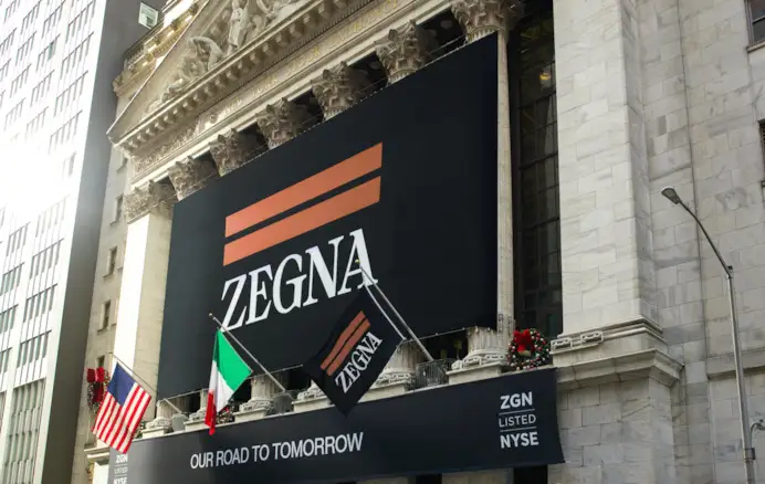 NY stock exchange on Zegna's debut on its stock list