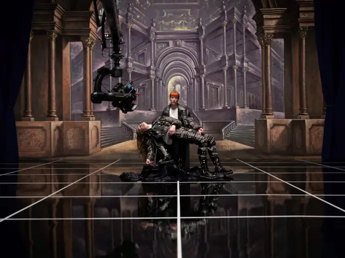 A frame of the movie by Tommaso Ottomano for the presentation of the collection f-w 22 men Cavalli (courtesy, Roberto Cavalli)