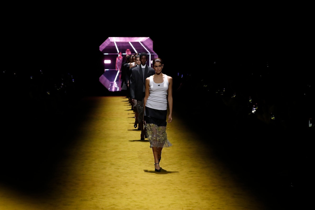 The final of the Prada fall-winter 2022/23 runway