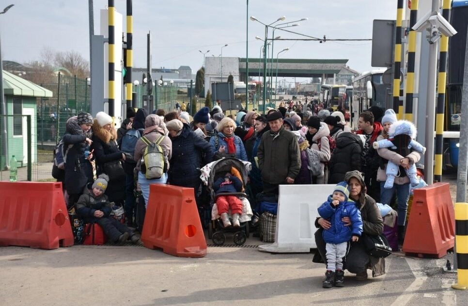 Una foto del confine Ucraina-Polonia, dal sito ufficiale Unhcr.org