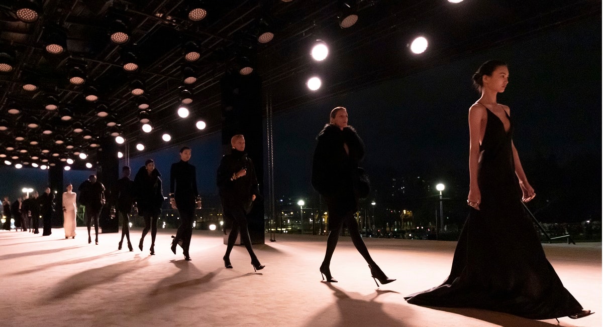 A moment of the Saint Laurent show in Paris