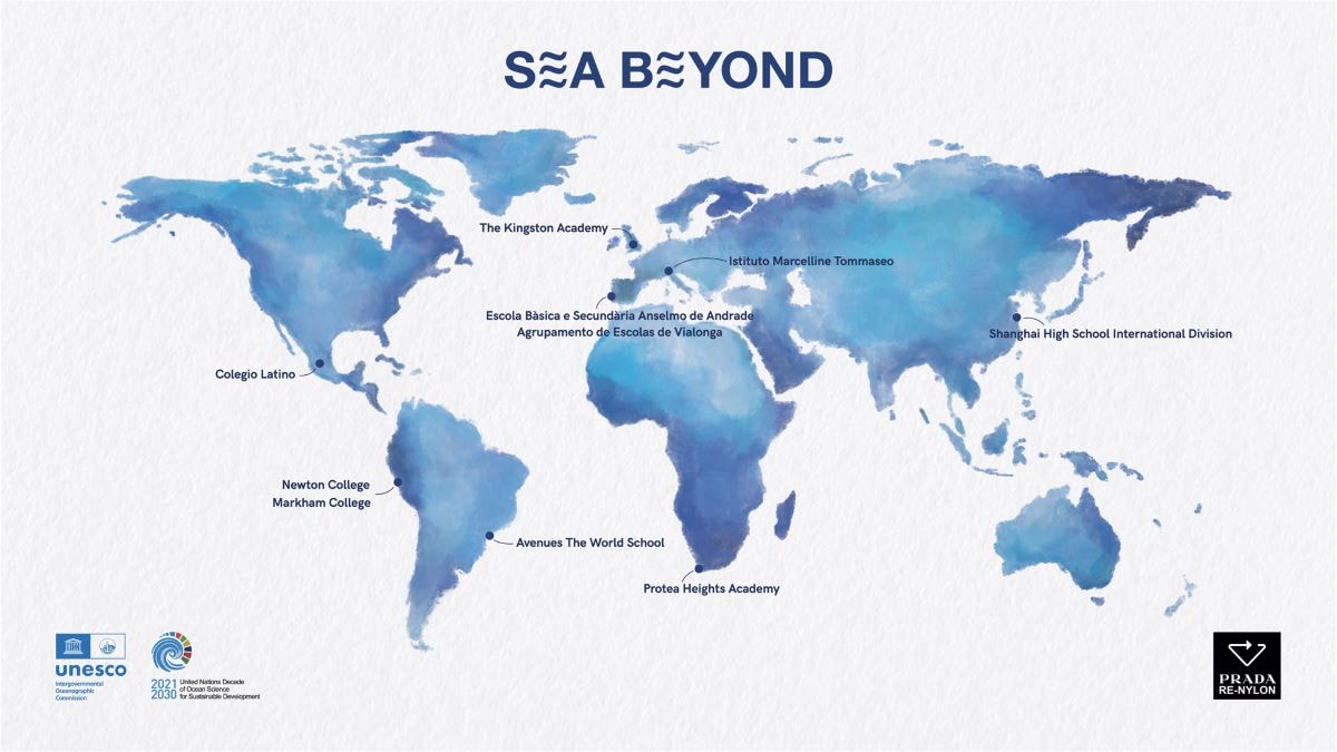 La mappa Sea beyond di Prada e Unesco (courtesy, Prada) 
