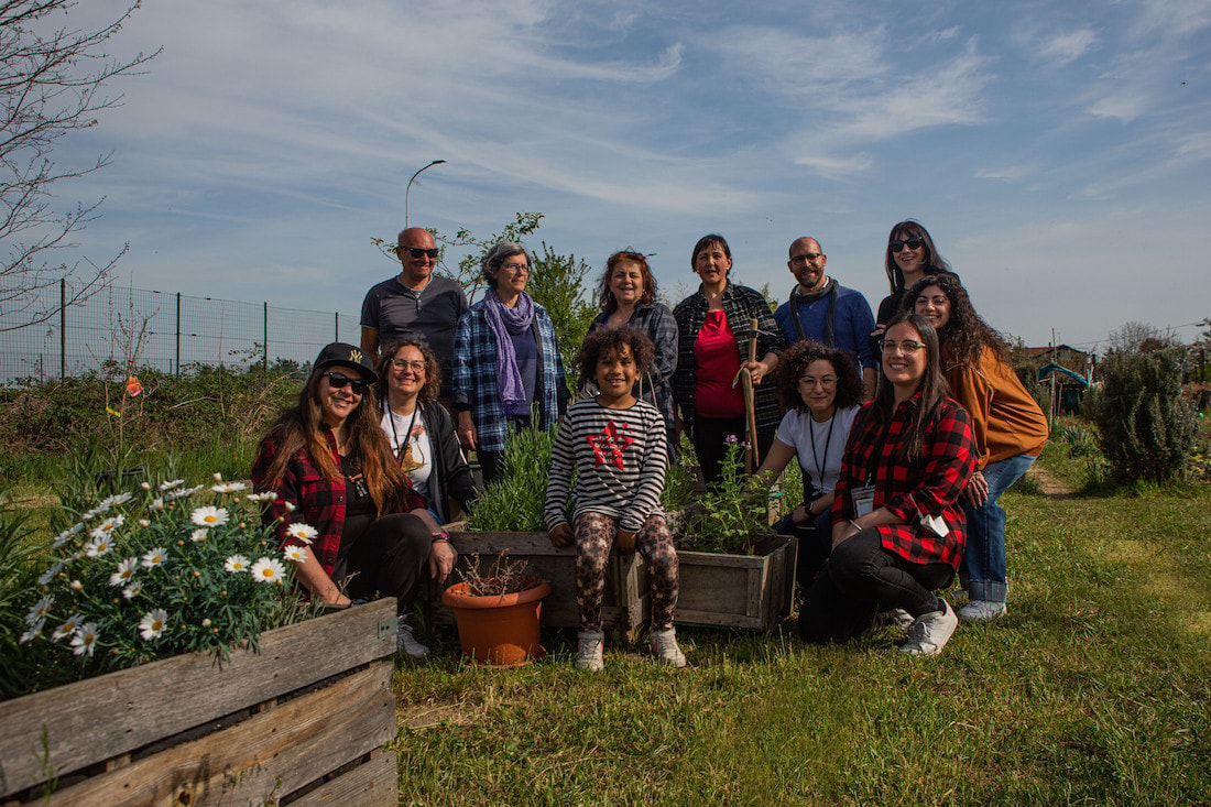 Un'immagine dell'orto sociale di Cornaredo sostenuto da Wof in partnership con Humana Italia (courtesy Woolrich)