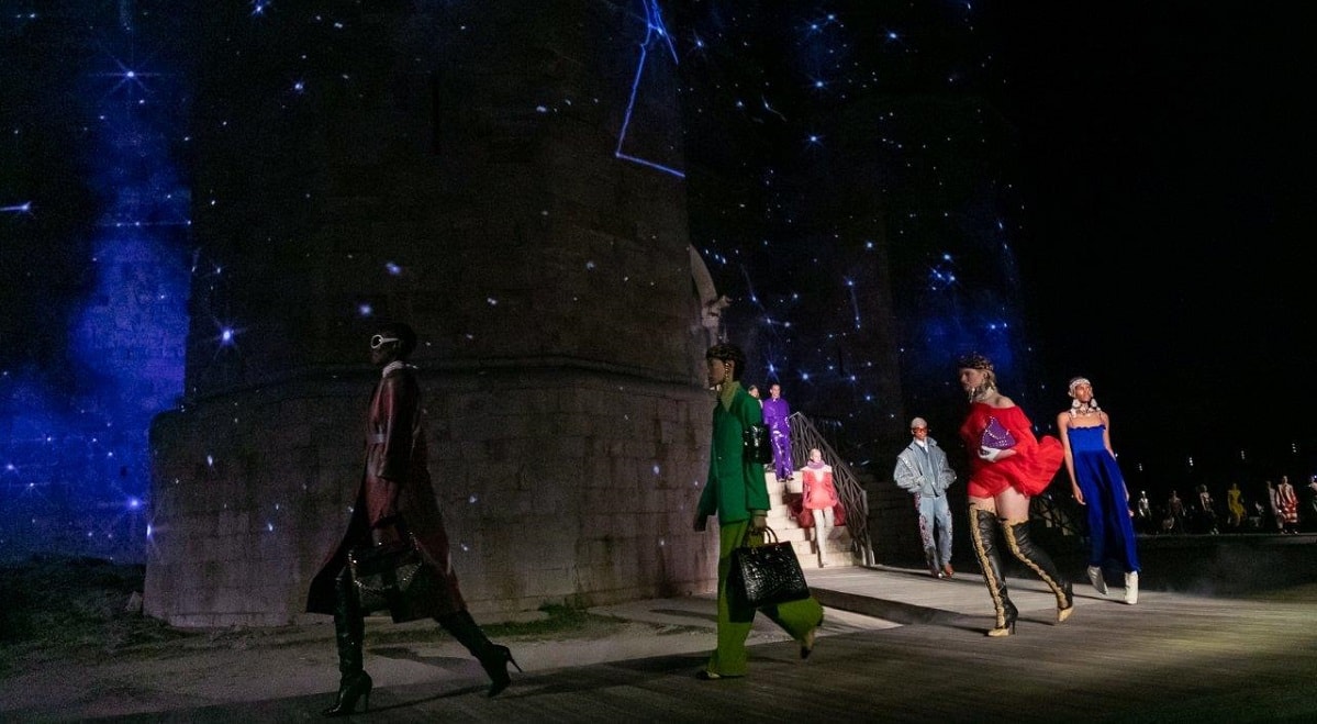 The Gucci runway at Castel del monte (courtesy Gucci)