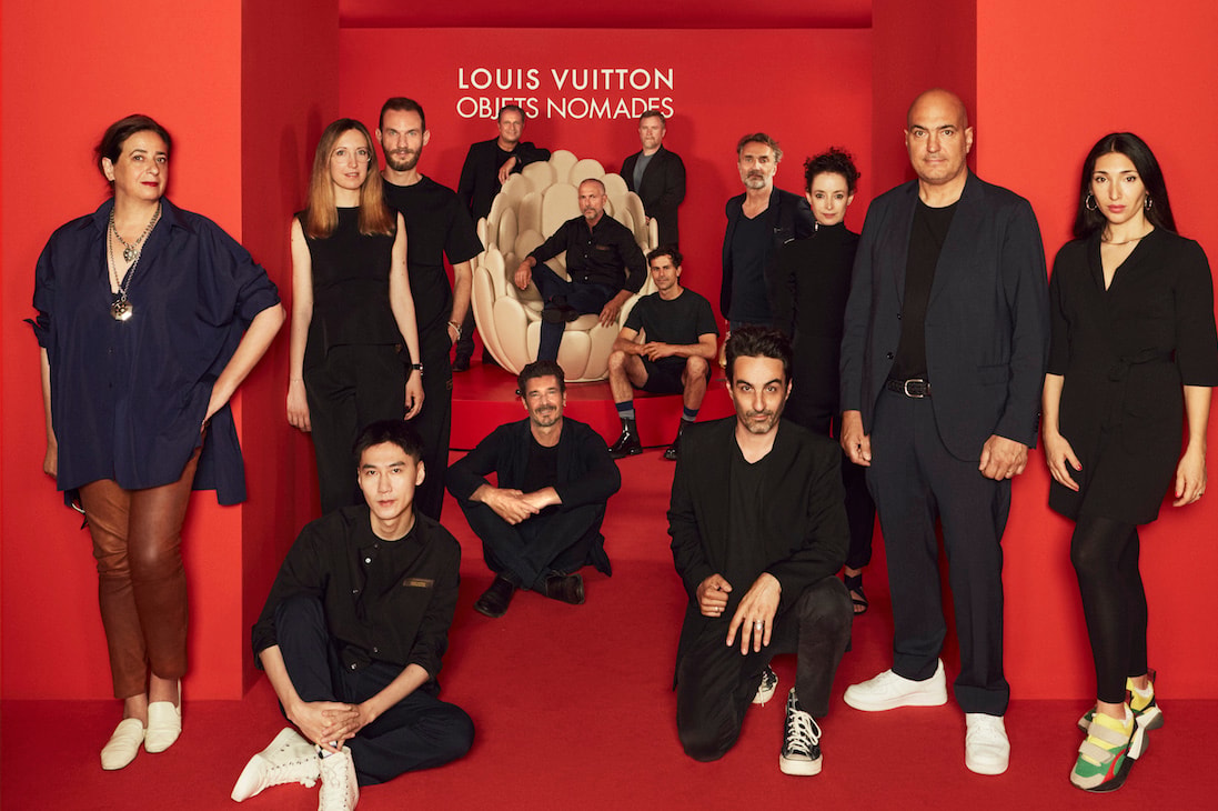 The designers featured in the «Louis Vuitton Objects nomades» exhibition at Garage Traversi in Milan (courtesy Louis Vuitton/Matthieu Salvaing)