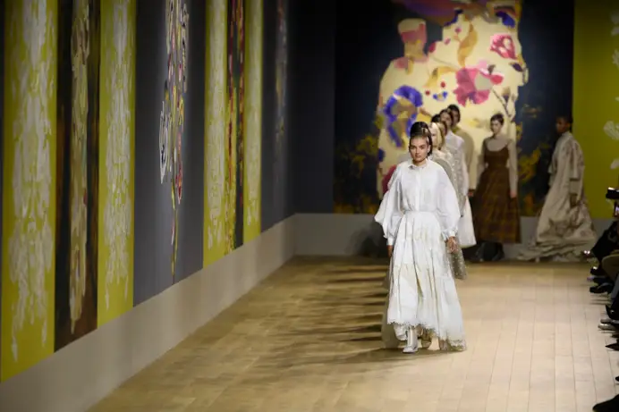 The finale of the Dior fall-winter 2022/22 haute couture show
