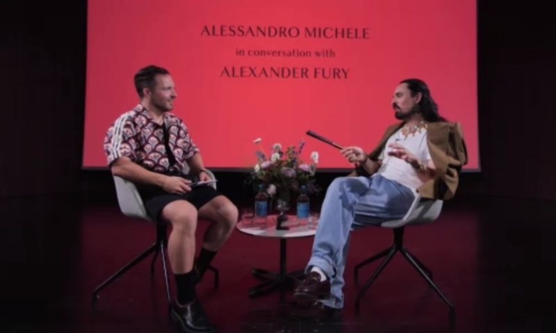 Alessandro Michele during the meeting with Alexander Fury