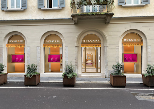 Rendering of Bulgari's Via del Gesù temporary store (courtesy Bulgari)