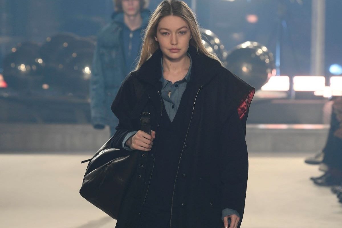 Gigi Hadid during an Isabel Marant show 