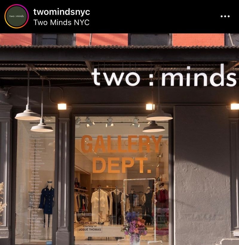 The Two: minds store (Instagram @twomindsnyc)