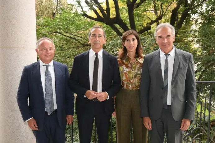 From left Carlo Ferro, Beppe Sala, Alessia Cappello and Carlo Capasa (courtesy of Cnmi)