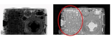 Alessandro Olivo, UCLA sinistra un'immagine con i raggi X tradizionali e a destra con la nuova tecnica. Fonte UCL