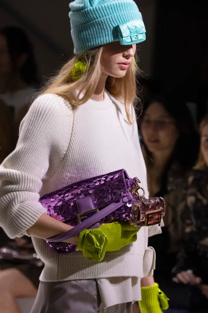 A close up from «Baguette 25th anniversary collection» (courtesy Fendi)