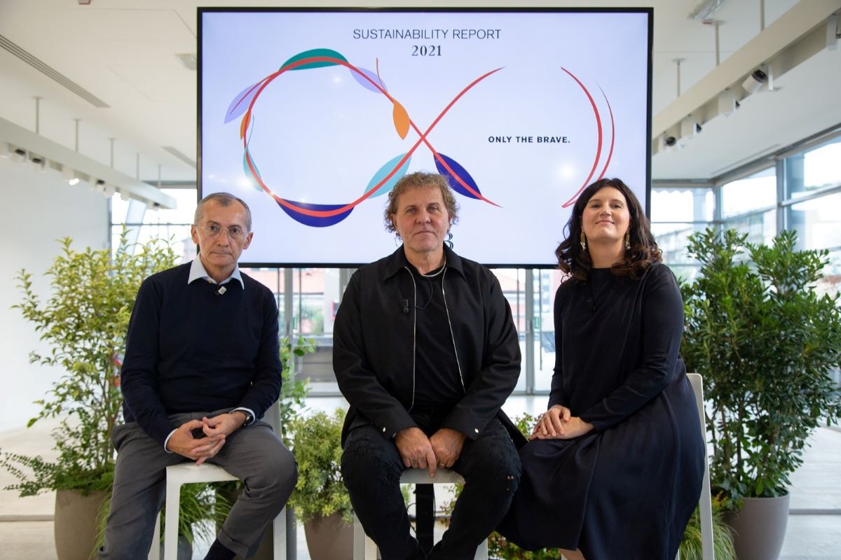 Ubaldo Minelli, Renzo Rosso e Sara Mariani (courtesy Otb group)