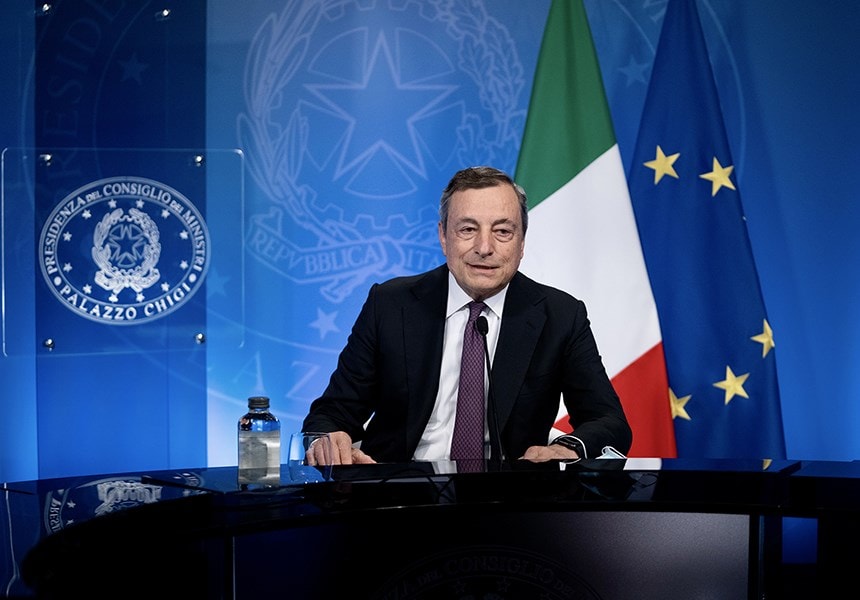 Pnrr, Draghi: l'attuazione procede più velocemente dei programmi originari