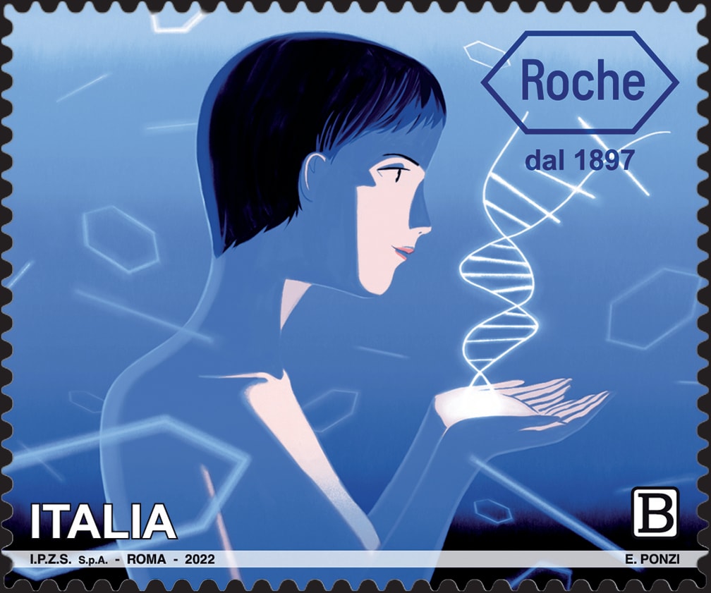 Un francobollo per celebrare 125 anni di Roche Italia