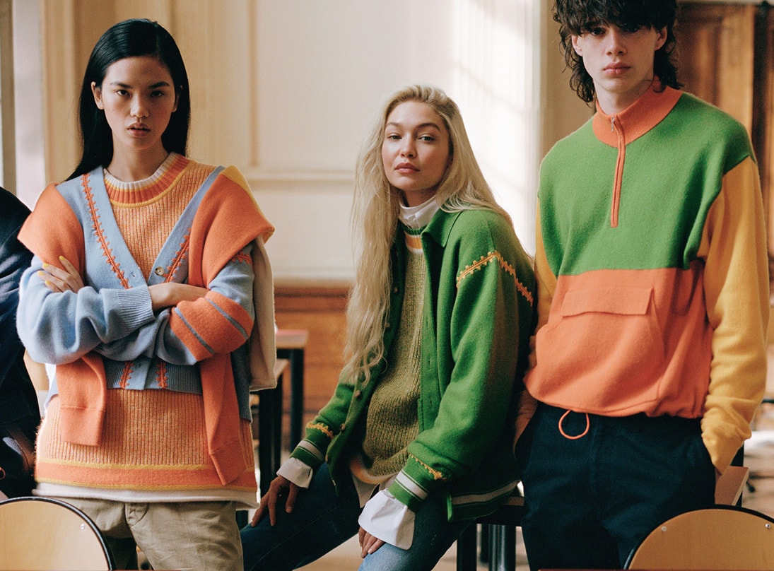 Gigi Hadid among models wearing her brand Guest in residence's clothes (ph Sean Thomas)