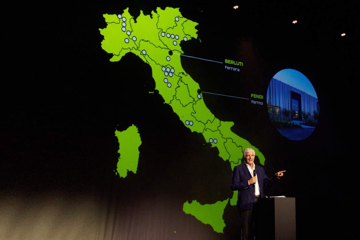 Toni Belloni speaking at the Lvmh's event «Show me»