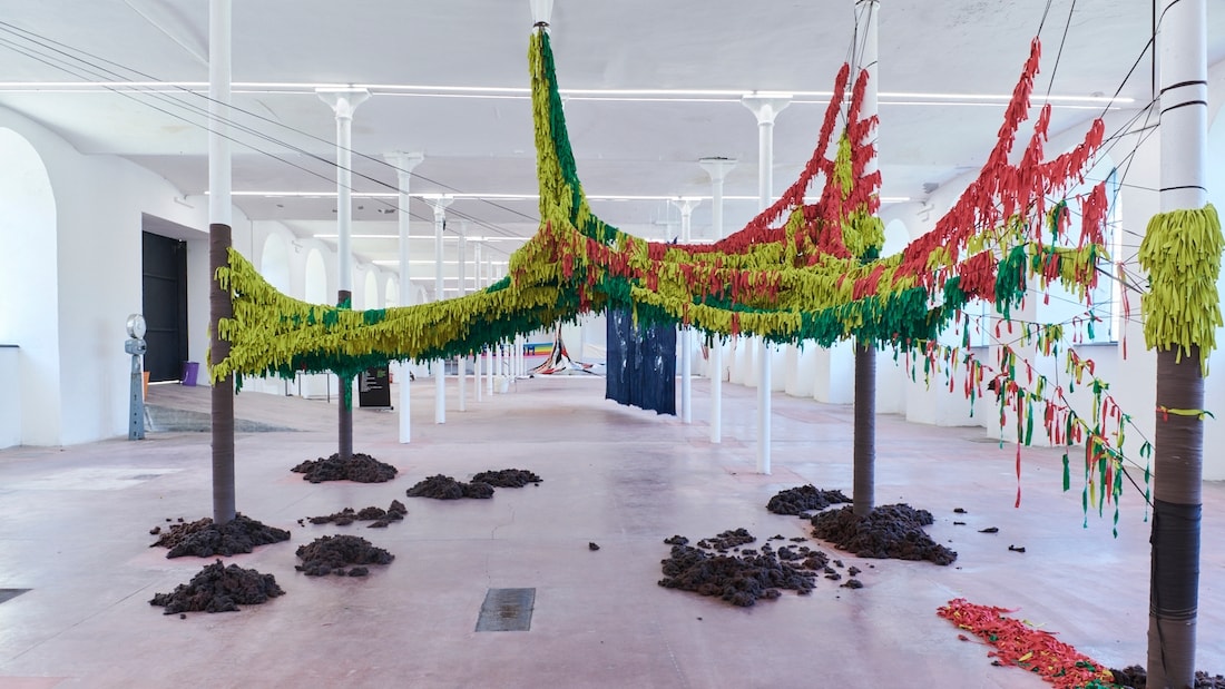 Un'opera di una passata edizione di CirculArt (courtesy Cittadellarte-Fondazione Pistoletto)