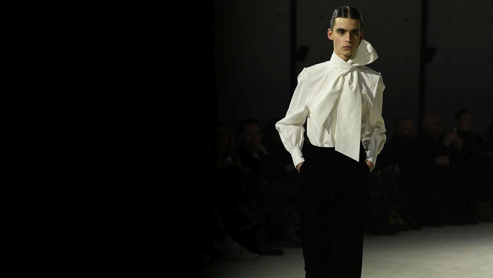 A look from the Saint Laurent f-w 2023/24 collection (courtesy Saint Laurent)