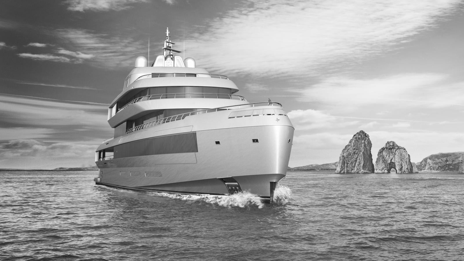 A rendering of the Giorgio Armani megayacht (courtesy Giorgio Armani)