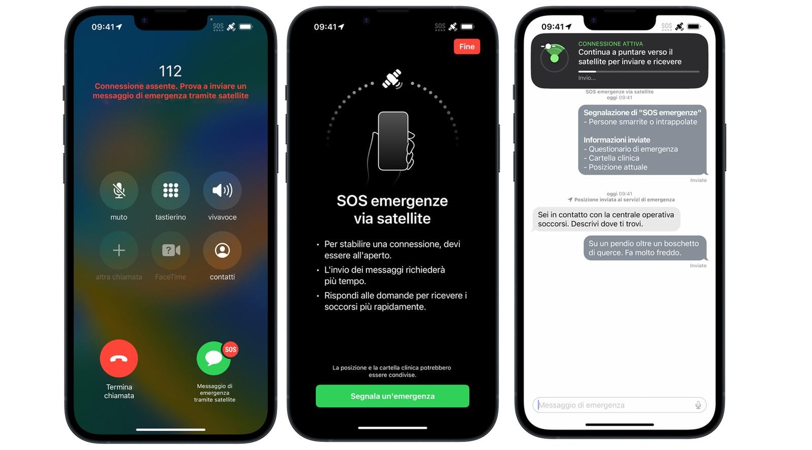 Il servizio Sos emergenze tramite satellite di Apple disponibile anche in Italia