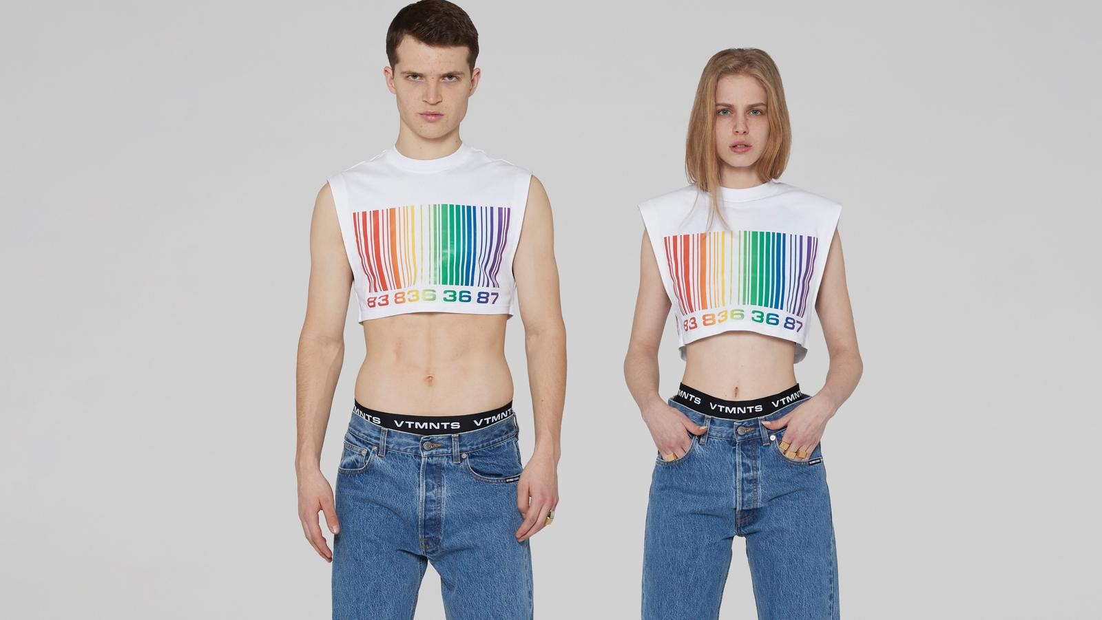 Two looks from Vtmnts fall 2023 (courtesy Vtmnts/ Jo Staiano)