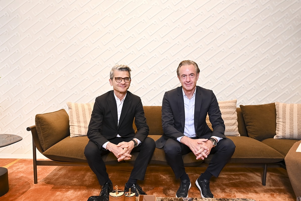 From left, Serge Brunschwig, ceo of Fendi and Daniel Lalonde, ceo of Design holding (courtesy Fendi and Design holding)