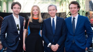 Da sinistra, Antoine, Delphine, Bernard e Frédéric Arnault