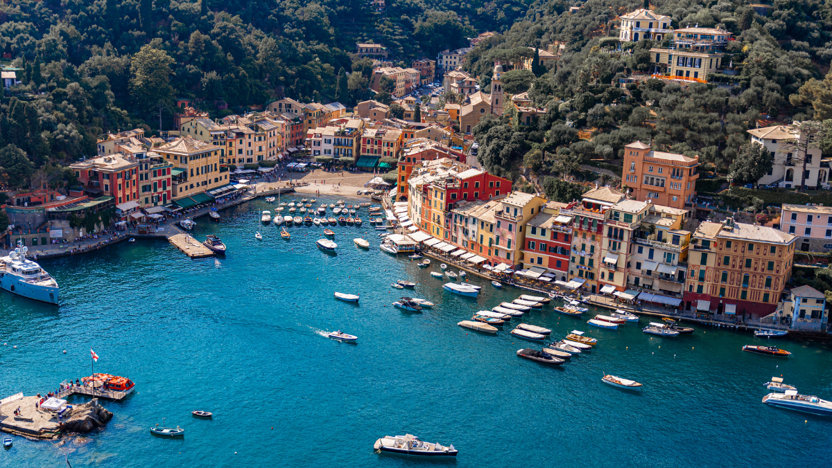 Vista aerea di Portofino