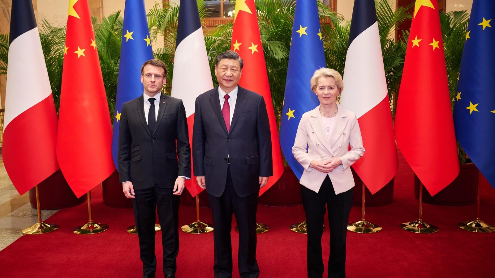 Von del Leyen e Macron in Cina