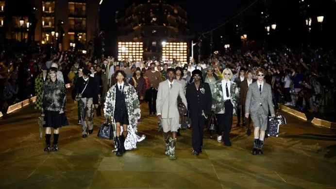 The Louis Vuitton spring-summer 2024 fashion show finale (courtesy Louis Vuitton)
