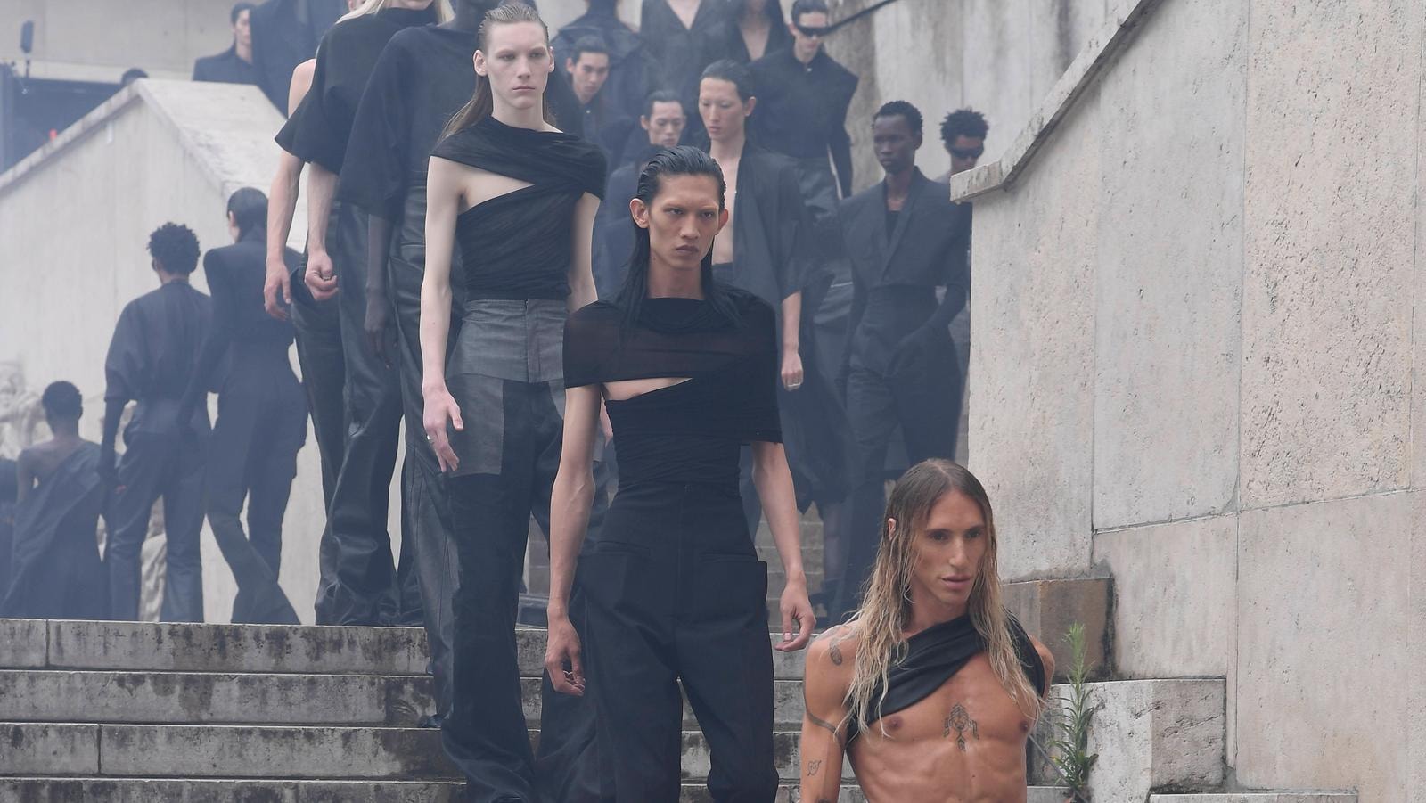 The finale of the Rick Owens’ Spring-Summer 2024 fashion show
