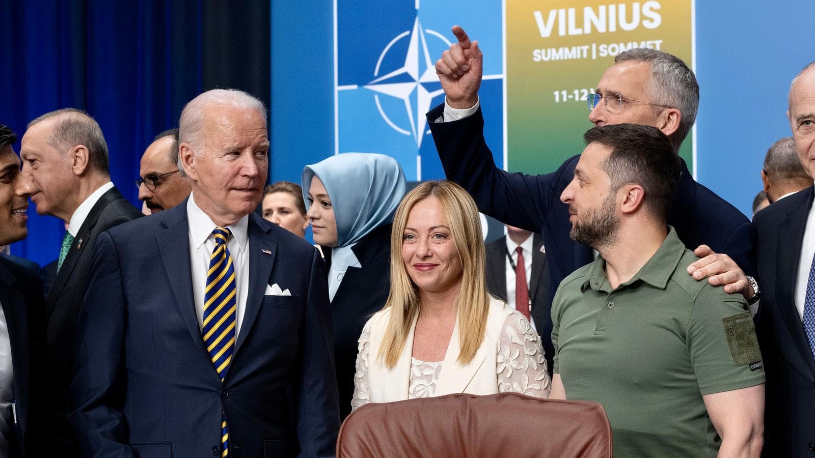 Joe Biden, Giorga Meloni e Volodymyr Zelensky