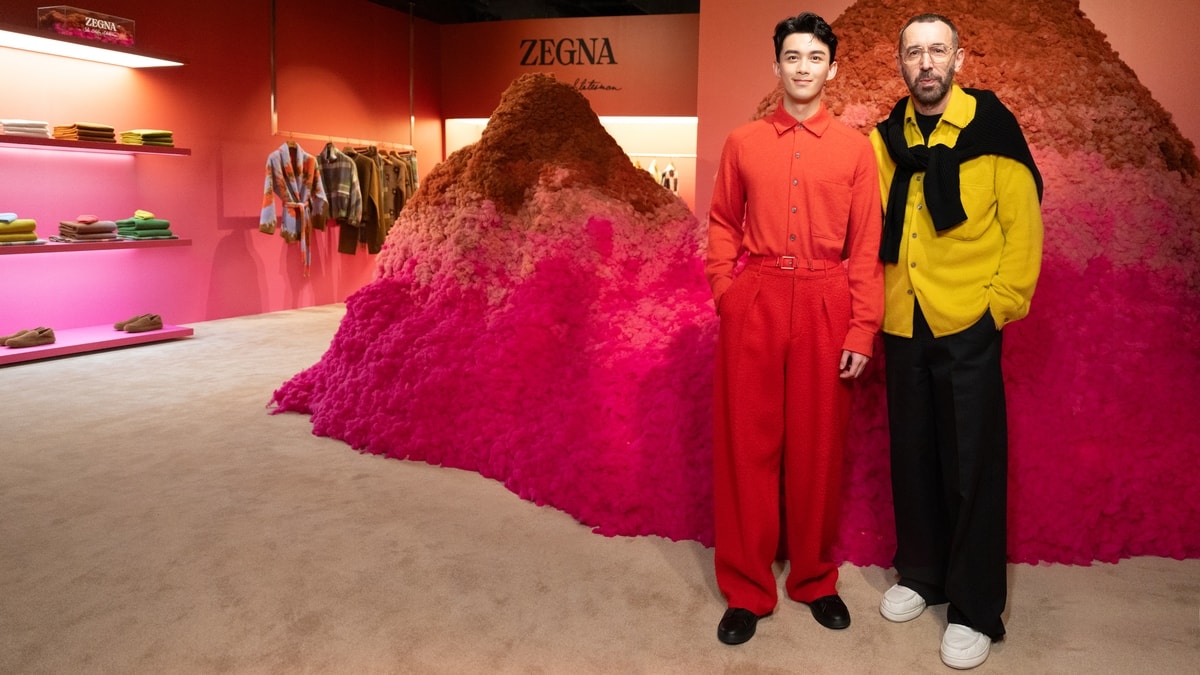 Leo Wu whit Alessandro Sartori (courtesy Zegna)