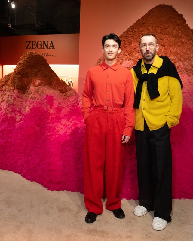 Leo Wu whit Alessandro Sartori (courtesy Zegna)