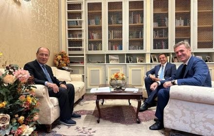 Renato Schifani, presidente Regione Sicilia, e Flavio Cattaneo, ad Enel